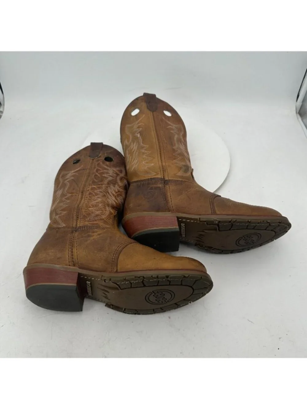 Double H UltraGel Ice Buckaro Men Size 7.5M DH5159 Brown Leather Cowboy Boot